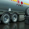 Sturdy Commercial Truck Tires With Stacked Storage And Alloy Wheel Rims