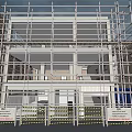 Urban Multi Story Building Complex With Green Roofs And Brick Facades