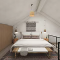 Modern Loft Interior With Open Living Area Kitchen Sofa Staircase And Pendant Light