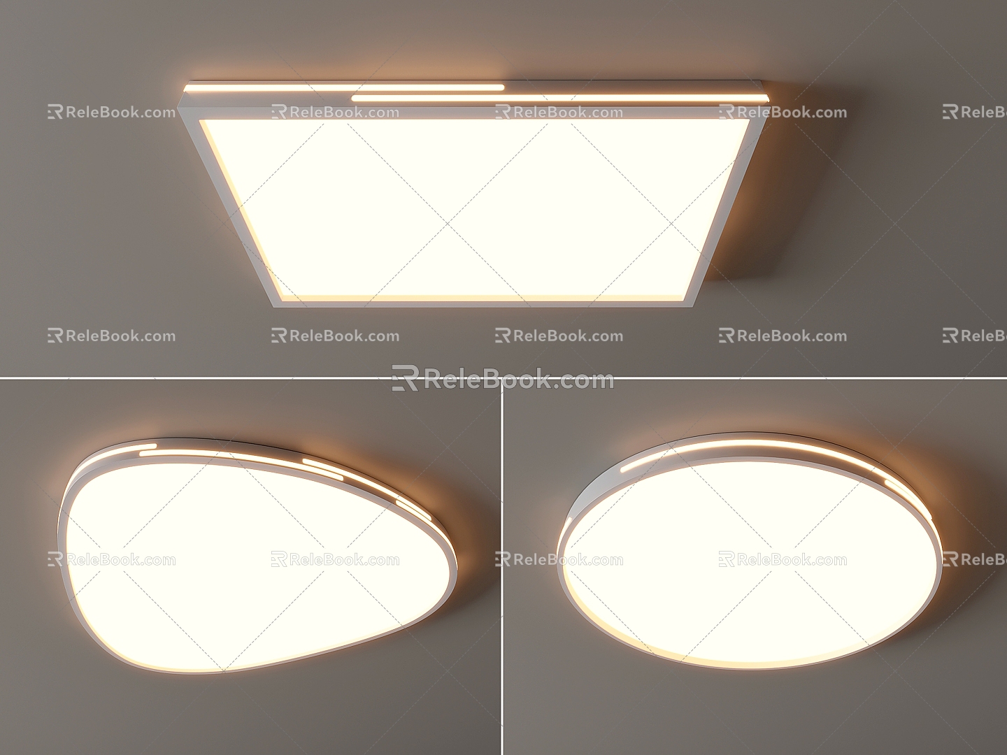 Modern Ceiling Light Square Ceiling Light Round Geometric Ultra-thin Bedroom Living Room Children's Room Simple model