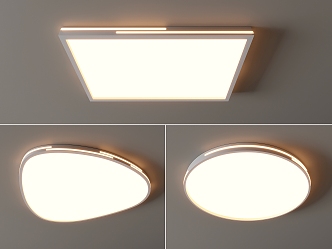 Modern Ceiling Light Square Ceiling Light Round Geometric Ultra-thin Bedroom Living Room Children's Room Simple 3d model