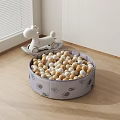 Soft Playpen With Balls And Rocking Horse In Nursery Room