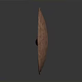 Ancient Copper Circular Shield with Metal Ring and Rivets Weapon Design 3d model