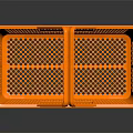 Orange Plastic Shopping Basket With Perforated Design And Convenient Handle For Daily Necessities