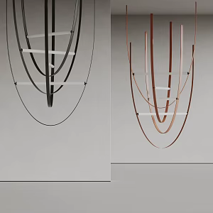 NEWOOD modern chandelier large chandelier multi-head chandelier 3d model