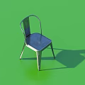 Sturdy Metal Leisure Chair With Green Background And Modern Sleek Design