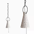 Modern White Hollowed Out Design Pendant Lights With Different Sizes And Chain Hanging