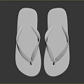 White Flip Flops with Simple Design for Comfortable Summer Everyday Wear and Textured Sole