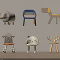 Adorable Animal Shaped Wooden Children's Chairs For Kids Room Decor