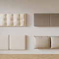 Modern Upholstered Headboard Designs In Beige And Gray With Quilted Panels