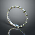 Elegant Silver Bracelet With Gold Accents Fashion Accessory For Women