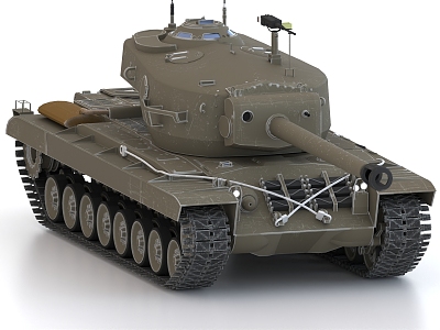 T30 tank American tank World War II tank 3d model