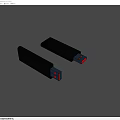 Sleek Black USB Flash Drives As Practical Portable Storage Devices For Daily Use 3d model