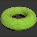 Vibrant Green Inflatable Swim Ring Soft Safe Summer Water Activities Accessory 3d model