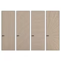 Modern Wooden Interior Doors With Various Textures Colors And Black Handles
