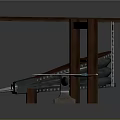 Medieval Blacksmith Workshop With Smelting Furnace Wooden Frame Anvil And Sword