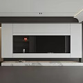 Modern TV background wall 3d model