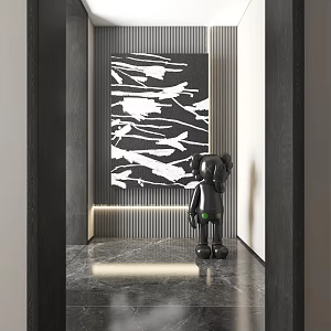 abstract decorative painting 3d model