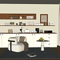 Modern Middle Ancient Study Living Room Study Middle Ancient Style Single Person Sofa Middle Ancient Style Leisure Chair Single Chair Middle Ancient Style Sideboard Storage Cabinet Storage Cabinet Side Cabinet 3d model