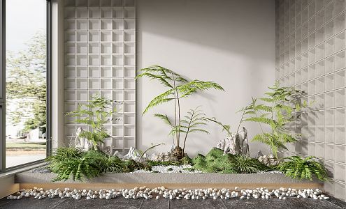 Modern landscape sketch plant landscaping 3d model