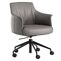 Modern Leather Office Chair With Swivel Base And Wheels In Different Colors