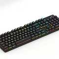 Mechanical Gaming Keyboard with RGB Backlight and Colorful LED Keys for Computer Desktop Setup