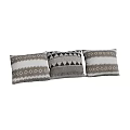 Three Modern Geometric Throw Pillows With Gray White Black Patterned Design