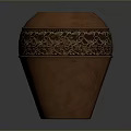 Handcrafted Brown Terracotta Vase With Intricate Decorative Patterns For Home Decor
