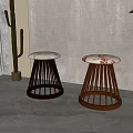 Modern Wooden Stools With Patterned Seats And Radial Legs For Indoor Decor