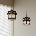 New Chinese Chandelier Building Chandelier 3d model