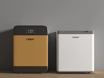 Modern CANWAY Refrigerators And Freezers In Black Gold And White Design 3d model