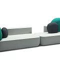 Stylish Modular Sofa Set With Colorful Cushions And Versatile Sections