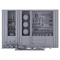 Organized Sports Equipment Storage Cabinet With Dumbbells Kettlebells Yoga Balls And Foam Rollers