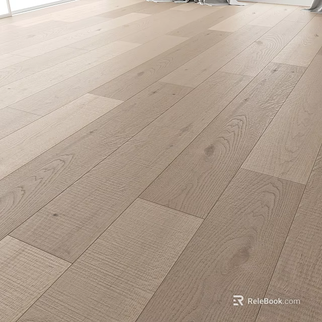 Wooden Floor With Natural Light Tone And Plank Design Texture Patterns 3d model