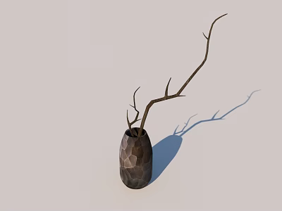 Decorative branch flower arrangement ornaments 3d model