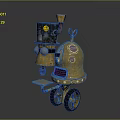 Robot Assistant Small Robot Butler Robot Butler Figure Game Figure 3d model