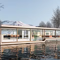 Modern Post Station Architecture Landscape Architecture Small Building Small Public Building Cafe Architecture 3d model