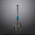 Space Rocket Design Featuring White Body Blue Section And Green Thrusters