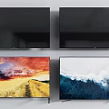 Modern Ultra HD Smart Television Displaying Stunning Nature Landscapes In Home Setup