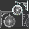 wall clock pendant clock 3d model