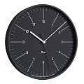 Modern Black Round Wall Clock With White Numbers Hands And Minimalist Design