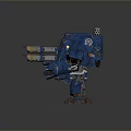 Mech Warrior Mech Soldier Machine Battlearm Mechanical Battlearm Machine Fighter Robot 3d model