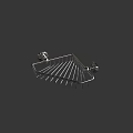 Chrome Wall Mounted Bathroom Shelf with Grid Design for Toiletries Storage