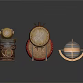 Traditional Household Decorative Drums And Ornamental Circular Crafts