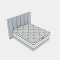 Double Bed with Verona Quilted Mattress and Gray Padded Headboard