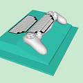 Modern game console 3d model