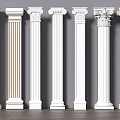 European Roman Column Gypsum Column Decorative Column 3d model