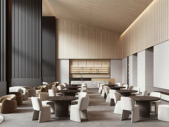 Interior of sales office in modern reception area 3d model