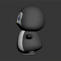 Cute Cartoon Penguin Doll With Big Blue Eyes Orange Beak And Open Wings