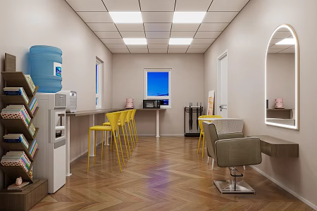 Modern Service Station 3d model